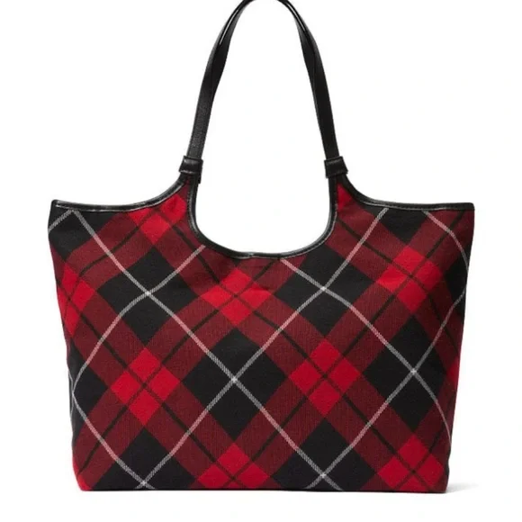 NEW Victoria Secret Plaid Tote Bag - Picture 2 of 4